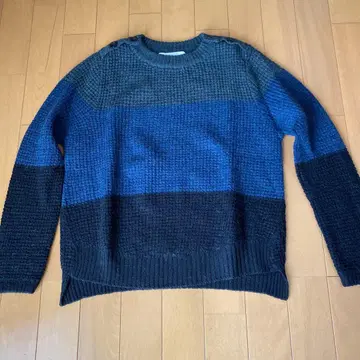 그레이 블루 블랙 니트 스웨터