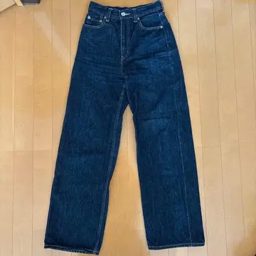 MOUSSY 다크 블루 와이드 레그 데님