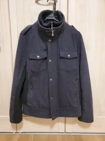 시맨틱 디자인, 겨울용 밀리터리 자켓, 블랙 차콜