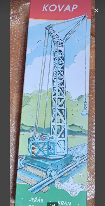 레어 KOVAP 양철 메탈 트롤리 크레인 모형 1/32 스케일