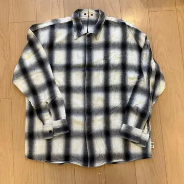 ssz 옴브레 체크 셔츠