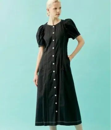 [ INella/이네라 ] 벌룬 슬리브 스티치 OP