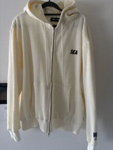 WIND AND SEA 윈드앤씨 와플 후드티 크림색