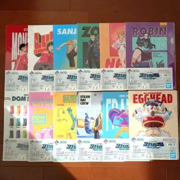 제일복권 원피스 K상 클리어 파일&스티커 세트 세미 컴프 12장