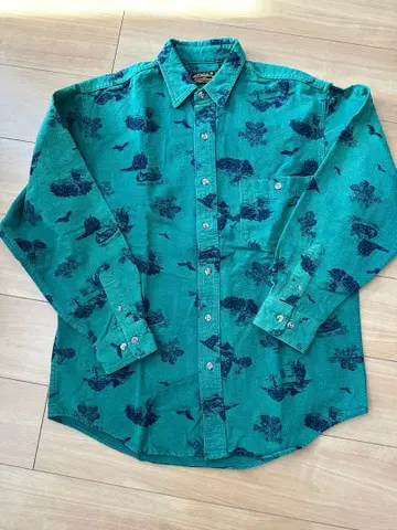 USA제 Eddie Bauer 플란넬 셔츠 M 낚시