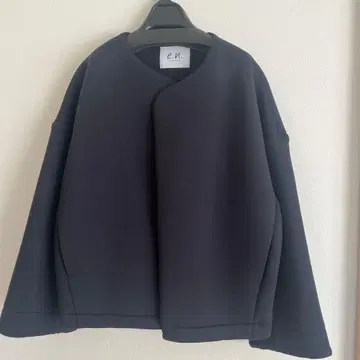 택 포함 새상품_evernavy_노카라 자켓 네이비