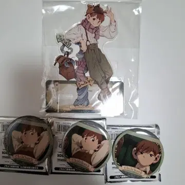 던전밥 럭키 캔뱃지 BOX 칠척 BIG 아크릴 스탠드 캔뱃지 3개