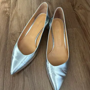 실버 펌프스 24cm 힐 약 4cm