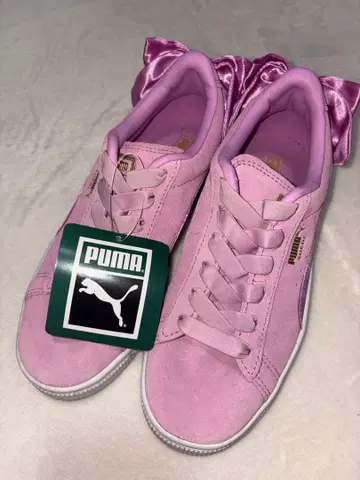PUMA 핑크 리본 포함 스니커즈 20cm