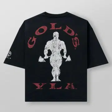 YoungLA x GOLD'S GYM 오버 사이즈 티셔츠 블랙