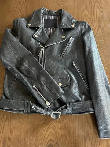 가죽 라이더 자켓 블랙