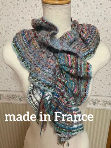 셔링 스톨 프랑스제 컬러풀 블루P. Cornillon