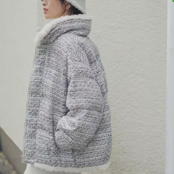 snidel(스나이델) 트위드 다운 자켓