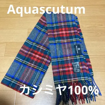아쿠아 스큐텀 Aquascutum 캐시미어 100% 머플러