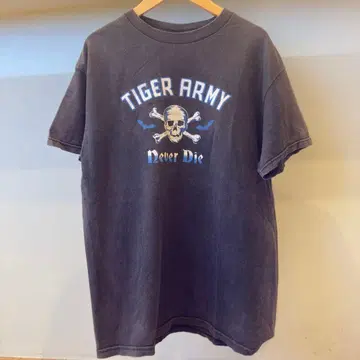 TIGER ARMY Never Die 티셔츠 블랙 사이코빌리