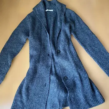 denicher 그레이 롱 가디건