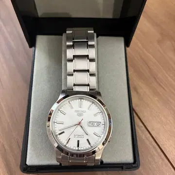 SEIKO 자동 와인딩 손목시계 실버