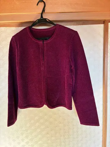 버건디 가디건 긴팔