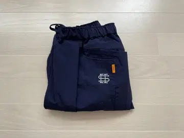 SEESEE WIDE TAPERED EASY PANTS NAVY L