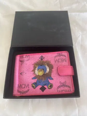 MCM MCM 이단 접이식 지갑 머니클립 핑크