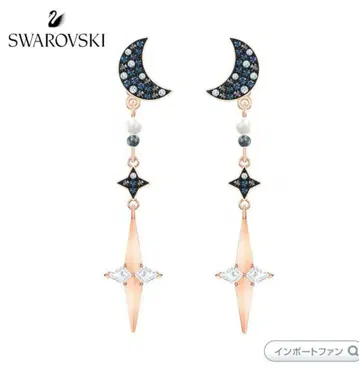 스와로브스키 달 모티브 문 귀걸이 박스 포함