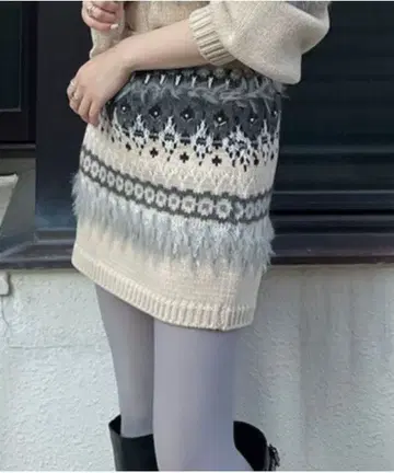 Ameri VINTAGE UND LADY NORDIC KNIT SKIRT