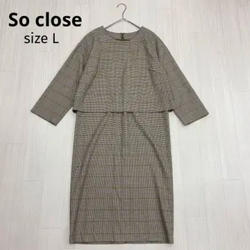 So close 글렌체크 도킹 원피스 L
