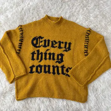 moussy KNITTED WORDS 스웨터