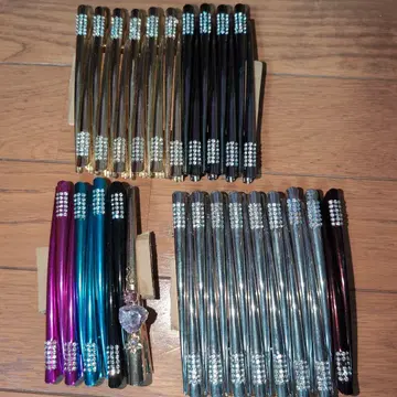 콩코드 클립, 컬러풀 스톤 부착 헤어핀 세트 36개 세트