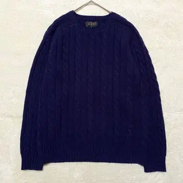 [ 새상품급 ] 빔즈 울 스웨터 네이비 M
