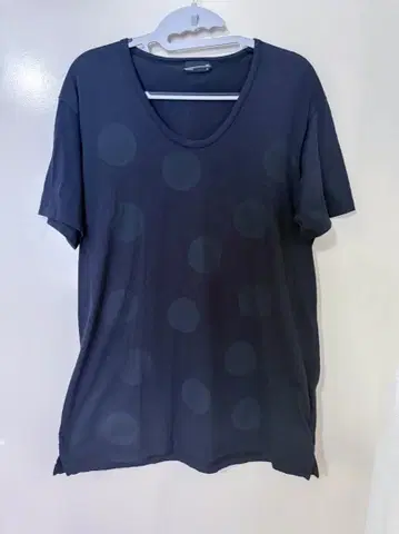 LAD MUSICIAN 블랙 도트 무늬 T셔츠 46 사이즈