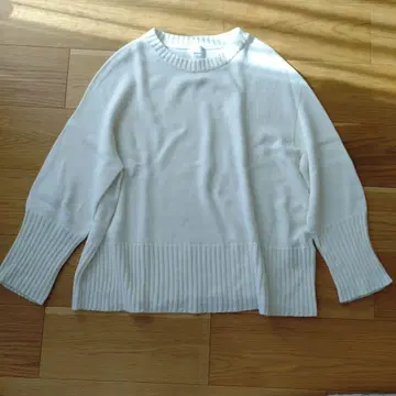 스픽앤스팬 2024 벌키얀 롱 리브 풀오버 화이트