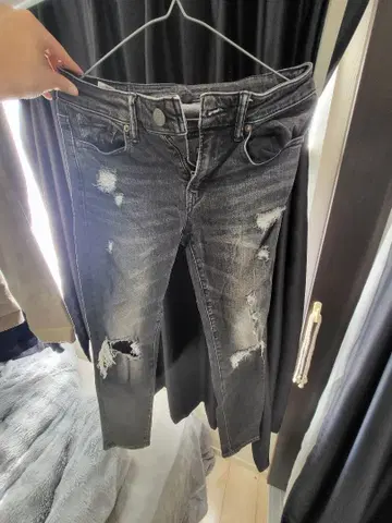 AMERICAN EAGLE 데미지 스키니 데님 28x28