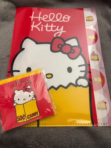 헬로키티전 Hello Kitty 클리어 파일과 메모장 세트