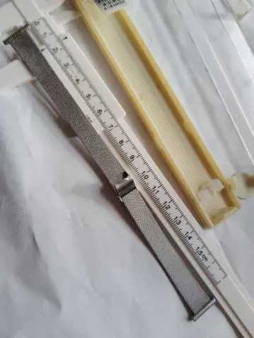 실버 금속 메쉬 시계 벨트 약 15mm