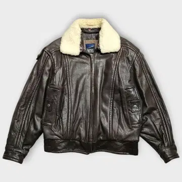 Vintage 플라이트 가죽 자켓 옷깃 무스탕 80s 90s G1 A2