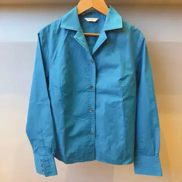 폴스미스 오픈 카라 긴팔 셔츠 터콰이즈 블루