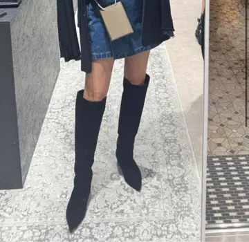 스웨이드 롱 부츠