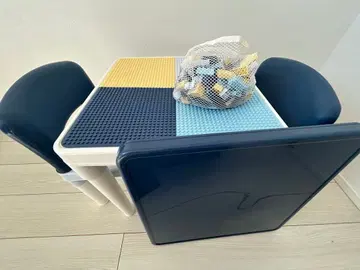 키즈 테이블 블록용 테이블과 의자 세트