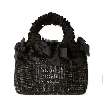 SNIDEL HOME 리본 트위드 백 블랙