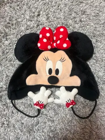 디즈니 미니 마우스 캐릭터 퍼 모자