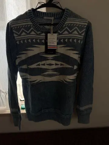 BAYFLOW 기하학 패턴 니트 스웨터 M