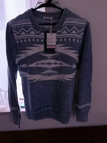 BAYFLOW 기하학 패턴 니트 스웨터 M