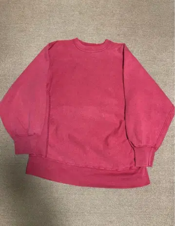 80s 챔피온 무지개 리버스 위브 XL 레드 무지 빈티지