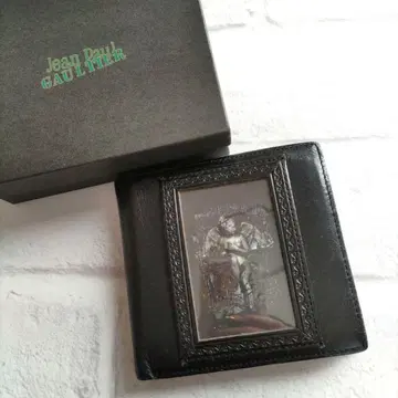 장 폴 고티에 블랙 접이식 지갑 천사 엔젤