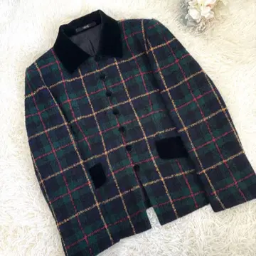 DAKS 닥스 체크 울 혼방 자켓 코트 11호 (L)