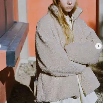 새상품 green label relaxing 보아 스탠드 카라 블루종