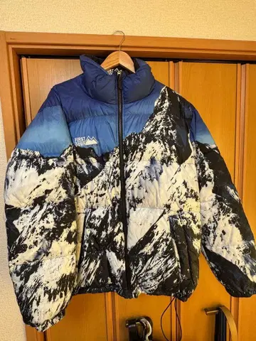 FIRST DOWN 다운 자켓 설산 패턴 XL