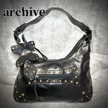 00s grunge studs oneshoulder 하프문 스터드