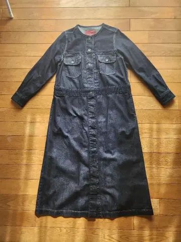 펠리시모 데님 긴팔 롱 원피스 LT